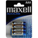Alkaliska Batterier & Laddbart Maxell AAA Alkaline Blister 4-pack