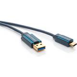 Blåa - Skärmad - USB-kabel Kablar ClickTronic Casual USB A - USB C 3.0 0.5m
