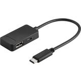 Goobay 2.0 - Kabeladaptrar - Svarta Kablar Goobay USB C - USB A/Micro USB B Adapter M-F