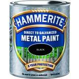 Hammarlack målarfärg Hammerite Direct to Galvanised Metallfärg Svart 0.75L