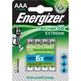 Batterier - Laddningsbara standardbatterier Batterier & Laddbart Energizer AAA Accu Recharge Extreme 4-pack