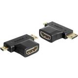 DeLock High Speed with Ethernet (4K) - Kabeladaptrar Kablar DeLock HDMI - Mini HDMI/Micro HDMI Adapter M-F