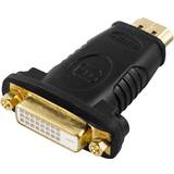 Guld Kablar Deltaco HDMI - DVI-D Adapter M-F
