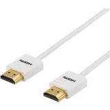 Kablar Deltaco Thin Gold HDMI - HDMI High Speed with Ethernet 2m