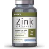 Tabletter Vitaminer & Mineraler Elexir Pharma Zink 25mg 100 st