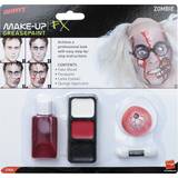 Blod - Svart Smink Smiffys Zombie Make Up Set Includes Latex Eyeball & Blood