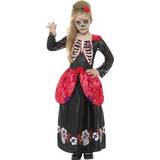Röd Maskeradkläder Smiffys Deluxe Day of the Dead Girl Costume