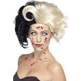 Svart - Zombies Maskeradkläder Smiffys Elak Madame Peruk Svart & Blond