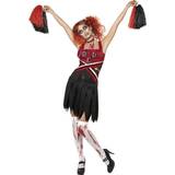 Svart - Zombies Maskeradkläder Smiffys High School Horror Cheerleader Costume
