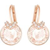 Swarovski Bella V Drop Earrings - Rose Gold/Pink/Transparent