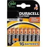 Alkaliska - Batterier Batterier & Laddbart Duracell AAA Plus Power 16-pack