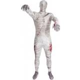 Mumier - Vit Maskeradkläder Morphsuit Mummy Costume