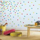 Multifärgade - Prickar Barnrum RoomMates Väggdekor Primary Confetti Dots