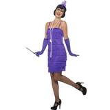 Klänningar - Svart Dräkter & Kläder Smiffys Flapper Costume Purple with Short Dress