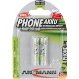 Ansmann NiMH Batterier & Laddbart Ansmann DECT NiMH Micro AAA 550mAh MaxE 2-pack