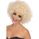 Världen runt Maskerad Korta peruker Smiffys 70's Funky Afro Wig Blonde