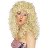 80-tal Maskerad Långa peruker Smiffys Boogie Babe Wig Blonde