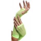 Damer - Grön Tillbehör Smiffys Fishnet Gloves Neon Green