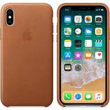 Apple Bumperskal Apple Leather Case for iPhone X