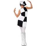 60-tal - Vit Maskeradkläder Smiffys 1960's Party Girl Costume Black & White