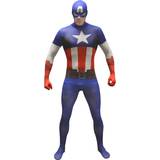 Morphsuit Herrar Maskeradkläder Morphsuit Captain America Maskeraddräkt