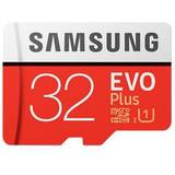 Samsung 32 GB Minneskort & USB-minnen Samsung EVO Plus MicroSDHC Class 10 UHS-I U1 32GB+Adapter