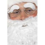 Ansiktshår - Vit Tillbehör Smiffys Santa Eyebrows White