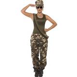 Beige - Uniformer & Yrken Maskeradkläder Smiffys Khaki Camo Costume Female
