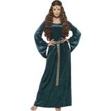 Dräkter - Medeltid Dräkter & Kläder Smiffys Medieval Maid Costume Green