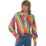 70-tal - Lila Maskeradkläder Smiffys 1970's Rainbow Colour Shirt