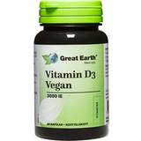 Great Earth D-vitaminer Vitaminer & Mineraler Great Earth Vitamin D3 Vegan 60 st