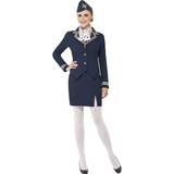 Guld - Uniformer & Yrken Dräkter & Kläder Smiffys Airways Attendant Costume