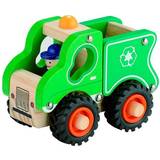 Magni Bilar Magni Wooden Garbage Truck with Rubber Wheels 2631