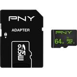 Minneskort & USB-minnen PNY High Performance MicroSDXC Class 10 UHS-l U1 100/20MB/s 64GB+Adapter