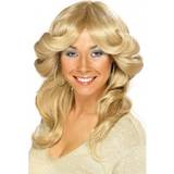 Blond Långa peruker Smiffys 70'S Flick Wig Blonde