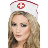 Doktor & Sjuksköterska - Röd Huvudbonader Smiffys Nurse's Hat Best Quality White