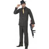 Tjuvar & Banditer - Vit Maskeradkläder Smiffys Gold Pinstripe Gangster Costume
