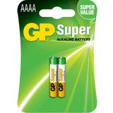 Alkaliska Batterier & Laddbart GP Batteries 25A AAAA/LR61 Super 2-pack