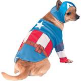 Husdjur - Vit Dräkter & Kläder Rubies Captain America Dog Costume