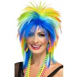 80-tal - Punk & Rock Peruker Smiffys 80's Rainbow Punk Wig Multi-Coloured