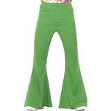 70-tal - Grön Maskeradkläder Smiffys Flared Trousers Mens Green