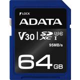 A-Data 64 GB Minneskort A-Data Premier Pro SDXC Class 10 UHS-l V30 95/60MB/s 64GB