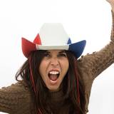 Hårfärger & Styling - Vilda västern Maskeradkläder Th3 Party Cowboyhatt med Fransk Flagga