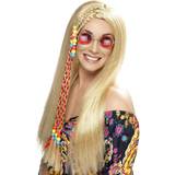 Hippies Långa peruker Smiffys Hippy Party Wig Blonde