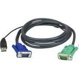 Aten USB-kabel Kablar Aten KVM VGA/USB A-VGA 1.8m