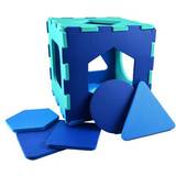 Magni Floor Puzzle in Foam w. Shapes Blue 6 Bitar