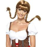 Oktoberfest - Skjortor Maskeradkläder Smiffys Bavarian Babe Wig Plaited