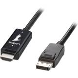 DisplayPort-kablar - Standard HDMI-Standard HDMI - Svarta Lindy HDMI-DisplayPort 5m