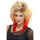 80-tal - Röd Peruker Smiffys 80's Mullet Wig Blonde