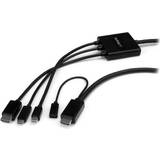 Kablar StarTech DisplayPort Mini/HDMI/USB C - HDMI/USB B Micro M-F 2m